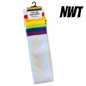 NWT Rainbow Pride Tube Socks, Tall socks, Parade